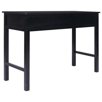 vidaXL Writing Desk Black 43.3"x17.7"x29.9" Wood