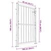 vidaXL Garden Gate 39.4" x 68.9" Stainless Steel