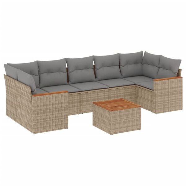 vidaXL Patio Sofa Set Beige