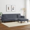 vidaXL Sofa Set Dark Grey Velvet (100% polyester), wood, plastic