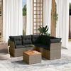 vidaXL Garden Sofa Set Grey and Brown