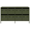 vidaXL Sideboard Olive Green Cold-rolled Steel Standard Sideboard