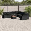 vidaXL Garden Sofa Set Black