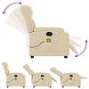 vidaXL Massage Recliner Chair Cream