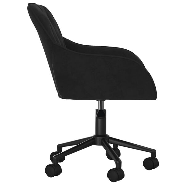 vidaXL Office Chair Black Velvet (100% polyester), metal, plywood Medium