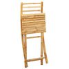 vidaXL Garden Chair Set of 2 Natural Bamboo 16.9 x 21.3 x 34.6 in