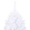 vidaXL Artificial Pre-lit Christmas Tree with Thick Branches White 82.7"