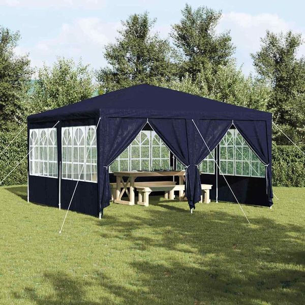 vidaXL Party Tent Blue 157.48 x 157.48 x 104.72 in Polyethylene