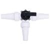 vidaXL 3-way Ball Valve White and Black Plastic 3-Way Ball Valve Other