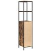 vidaXL Bathroom Cabinet Smoked oak Engineered wood, steel Medium