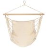 vidaXL Hammock Chair Cream Cotton, Polyester, Wood One Size Foldable