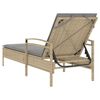 vidaXL Sun Lounger Beige PE rattan Standard Multi-Position Backrest