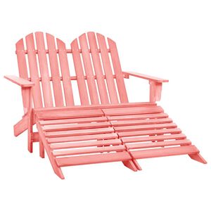 vidaXL Garden Chair Pink Solid fir wood Large Detachable