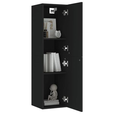 vidaXL TV Cabinet Black 12"x11.8"x43.3" Chipboard