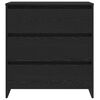 vidaXL Sideboard 3 pcs Black 70 x 41 x 75 cm Engineered wood