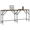 vidaXL Console Table Smoked Oak Engineered Wood Large Adjustable Feet