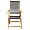 vidaXL Garden Dining Set Black Solid Acacia wood Medium