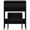 vidaXL Dressing Table Black oak 23.6" x 15.7" x 29.5" Engineered wood