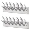 vidaXL Coat Rack Set of 2 Silver Aluminum Standard Hooks Coat Rack