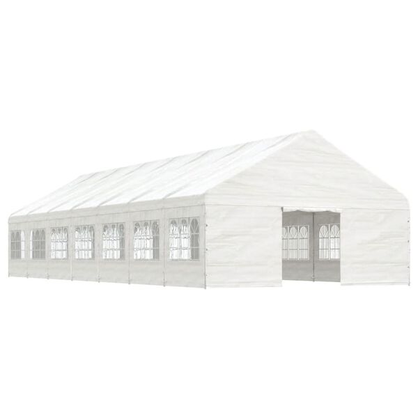vidaXL Gazebo with Roof White 51.2'x19.3'x12.3' Polyethylene