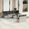 vidaXL Garden Sofa Set Light Gray, Dark Gray