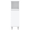 vidaXL Bathroom Cabinet White Engineered wood, iron Tall