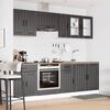 vidaXL Kitchen Cabinet Set Black Engineered wood and glass Various sizes