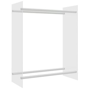 vidaXL Firewood Rack Transparent 31.5x13.8x39.4" Tempered Glass