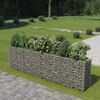vidaXL Gabion Raised Bed Silver Galvanized Steel Large