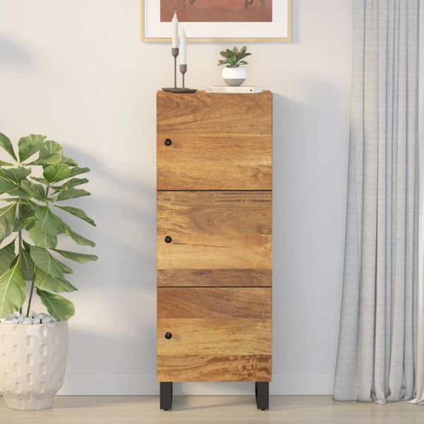 vidaXL Highboard Honey brown and black Solid mango wood and iron Highboard