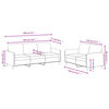 vidaXL Sofa Set Pink Velvet (100% polyester), metal, textilene, plywood