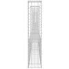 vidaXL U-shape Gabion Basket with 8 Posts Iron 338.6"x7.9"x39.4"