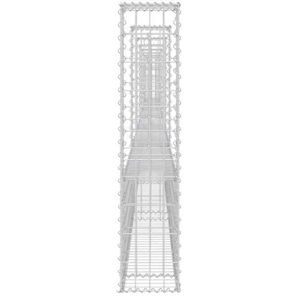 vidaXL U-shape Gabion Basket with 8 Posts Iron 338.6"x7.9"x39.4"