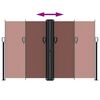 vidaXL Retractable Side Awning Brown