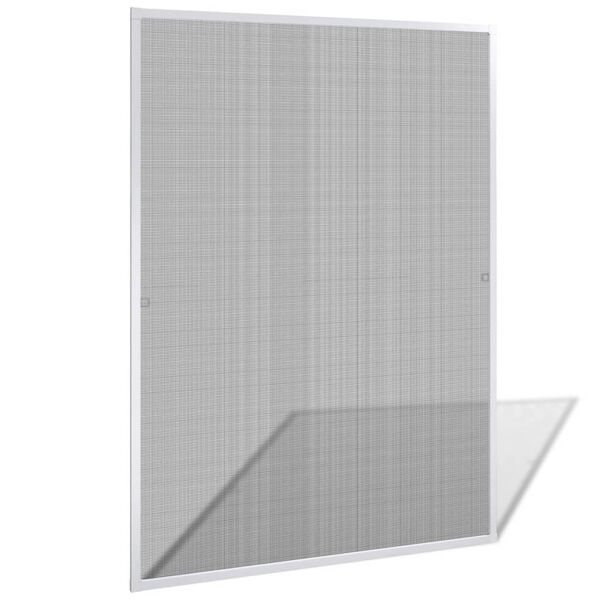 vidaXL Window Insect Screen White Aluminum, Fiberglass 47.2 x 55.1 in
