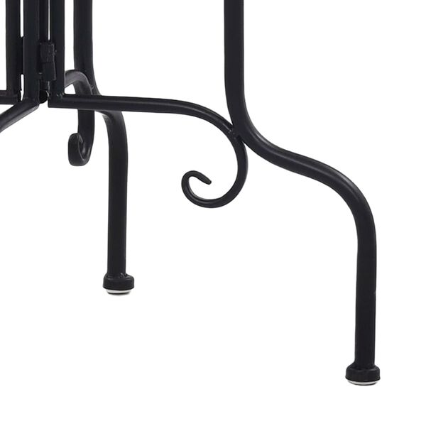 vidaXL Side Table Terracotta and Black Iron and Ceramic Small Durable