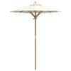 vidaXL Garden Parasol Cream white 150 x 150 x 210 cm bamboo
