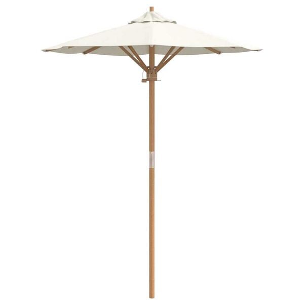 vidaXL Garden Parasol Cream white 150 x 150 x 210 cm bamboo