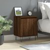 vidaXL Bedside Cabinet Brown oak Engineered wood, Iron 15.7x11.8x19.7 in