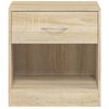 vidaXL Bedside Cabinet Set of 2 Oak Engineered wood, MDF Small