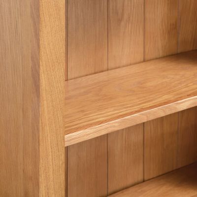 vidaXL 6-Tier Bookcase 31.5"x8.9"x66.9" Solid Oak Wood