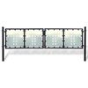 vidaXL Black Single Door Fence Gate 118.1x39.4"