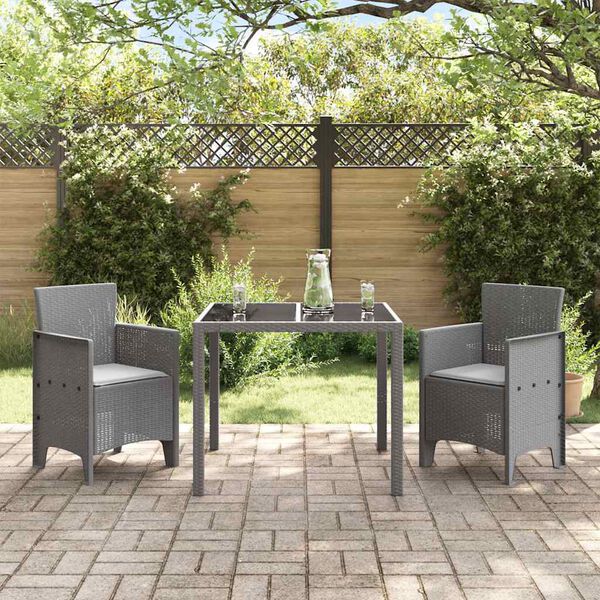 vidaXL Garden Chair 2 pcs Light gray 53 x 49 x 85 cm PP