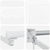 vidaXL Retractable Awning White 196.85" x 118.11" Fabric and Metal