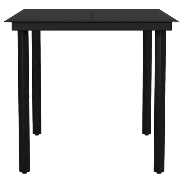 vidaXL Garden Dining Set Black Powder-coated steel Medium
