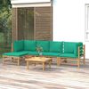 vidaXL Garden Lounge Set Natural Bamboo Bamboo 6 Piece Modular