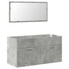 vidaXL Bathroom Furniture Set Concrete grey Engineered wood Medium