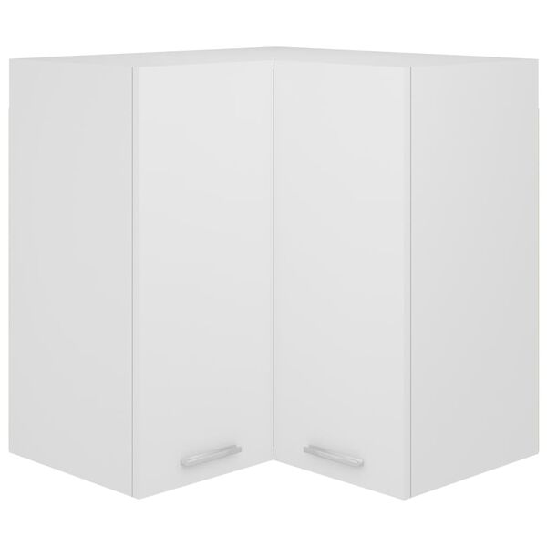 vidaXL Hanging Corner Cabinet White Engineered wood Medium