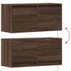 vidaXL TV Wall Cabinet Brown Oak Engineered wood Standard Wall mounting