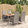 vidaXL Garden Dining Set Gray